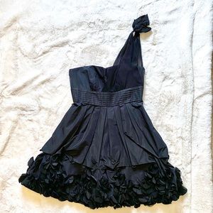 BCBG Max Azria Black One Shoulder Dress